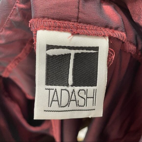 Vintage Tadashi Shoji Off Shoulder Pleated Satin Top - Picture 7 of 7